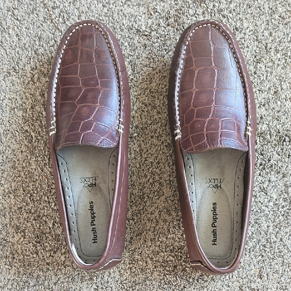 Hush Puppies Brown Leather Men's Loafers 🤎 SIZE 13 M